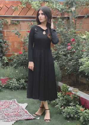 Zoya Hussain - Black Bloom Dress