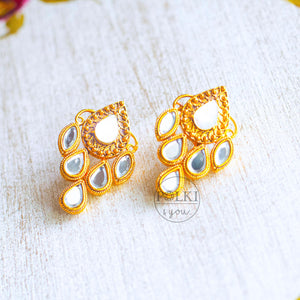 Maharani Earrings (Pearl White)
