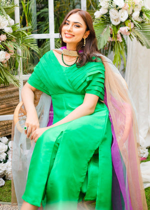 Rabia U Jabbar - Emerald Glory 3 piece outfit