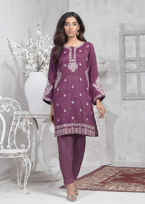 Shahzeb Saeed - Dark Purple Embroidered Festive Women’s 2-PC Suit (GFSU-2202)