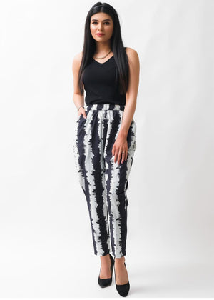 Straight Trouser / Pants WBL White Black Lines