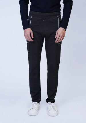 Black Trousers with White Piping