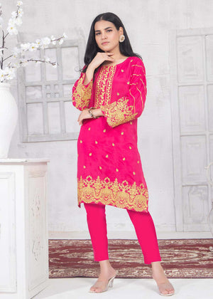 Shahzeb Saeed - Pink Embroidered Women’s 2 PCs Suit (GFSU-2201)