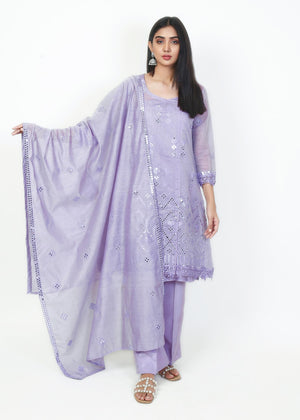 FashionPorters - 4 Piece Embroidered Light Purple Suit - SUS22-TM4