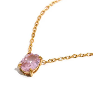 Pink Luxury Cubic Zirconia Pendant Necklace