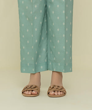 Womens Eid Pret Blue Cotton Trousers