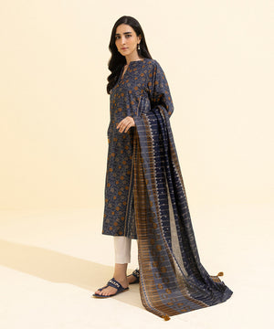 Printed Zari Lawn Dupatta