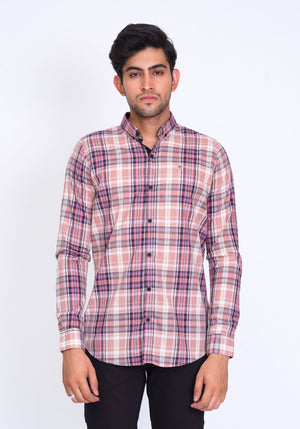 Tea Pink Checkered Shirt