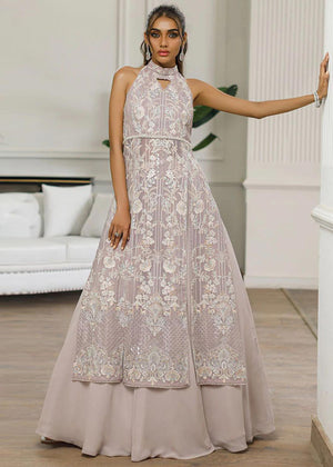 Chiffon Embroidered Dress With Skirt - 8129.1