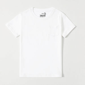 White Kids Pocket Tee