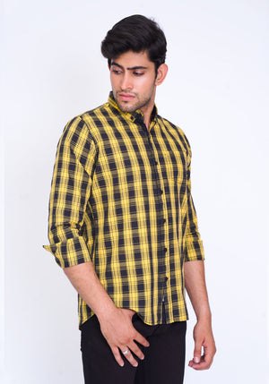 Mustard Checkered Shirt