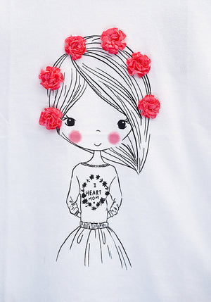 White Doll Graphic T-Shirt