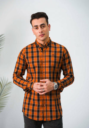 Orange Checkered Shirt