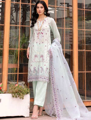 3 Piece Stitched Ladies Suit KOE-7049