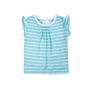 Aqua Stripes Girl T-Shirt
