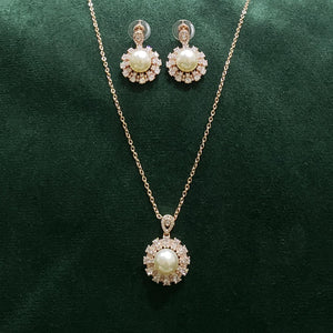 Pastels - Pearl Earrings and Necklace set - Luxury - 012