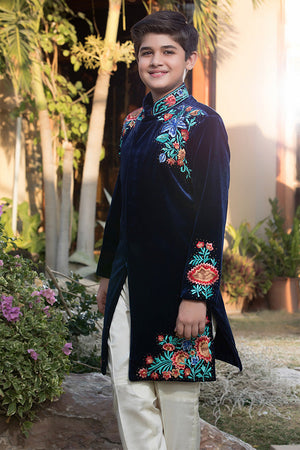SANA'S - Embroidered Velvet Sherwani Suit | WC1718 | B513