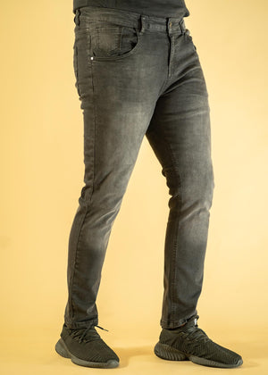 Denimic Jeans - Black Grey  - Slim Taper