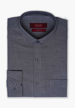 GRAY PLAIN DRESS SHIRT