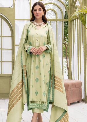 DL-15 : Unstitched Embroidered Dhanak 3PC