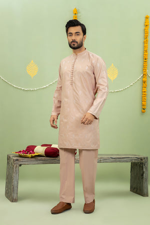 Tea Pink Embroidered Kurta Pants