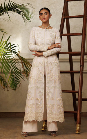 Net Embroidered Dress - 8621.1