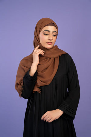 Brown-Turkish Lawn Hijab