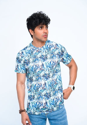 Aqua Printed T-Shirt