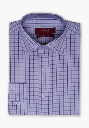 Lilac Checkered Dress Shirt