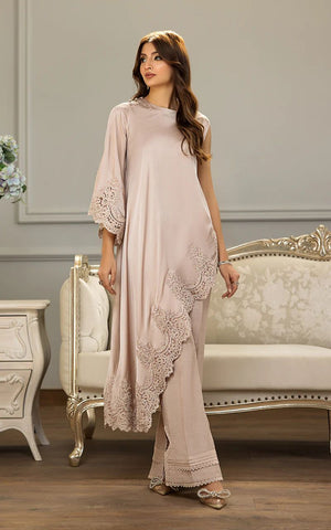 Embroidered Kaftan With Trouser - 8730