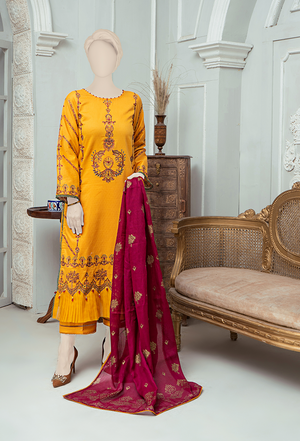 SEHAR COLLECTION-EMBROIDERED SELF JACQUARD -SH-09