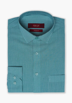 GREEN CHECK DRESS SHIRT