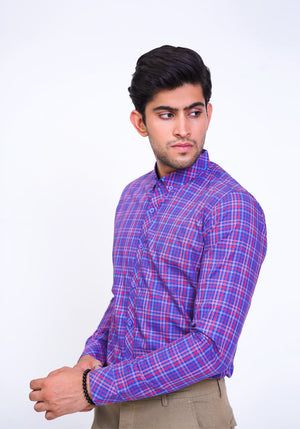 Purple Checkered Shirt