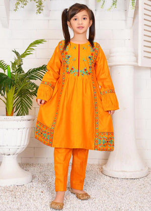 Yellow Embroidered Set