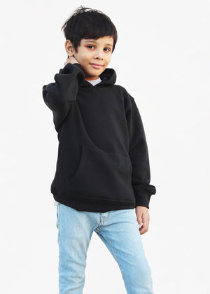 The Shop - Black Hoodie Front Kangaroo Pocket