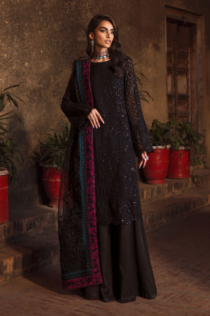 4128-GEET EMBROIDERED BEMBERG CHIFFON UNSTITCHED