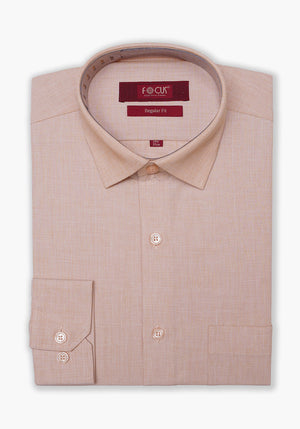 RUST PLAIN DRESS SHIRT