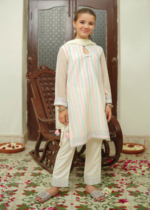Chiffon Embroidered 3 Pc Suit  OFW-EM-33