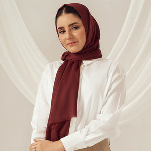 Eco-Luxe Scarves & Hijabs - Deep Maroon