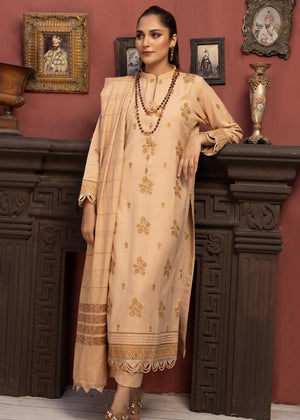 DL-21 : Unstitched Embroidered Dhanak 3PC