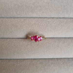 Pink stones ring