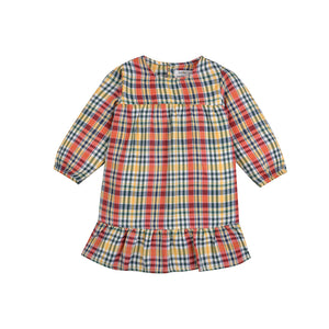 Girls Plaid Wool Dress