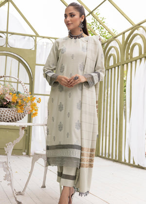 DL-22 : Unstitched Embroidered Dhanak 3PC
