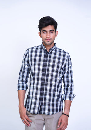 Black Checkered Casual Shirt