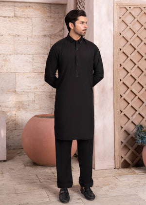 Black Shalwar Kameez-Collar 007