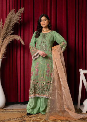 LUXE PISTACHIO DELIGHT - 3 PIECE CHIFFON