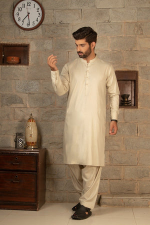 MEN KAMEEZ SHALWAR PLAIN OLIVE