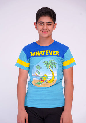 SKY BLUE GRAPHIC T SHIRT