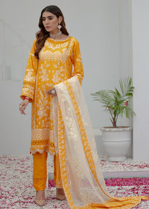 Agha Jaan - LAWN EMBROIDERED 3PC UNSTITCHED - UR 02