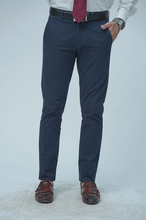 PLAIN NAVY COTTON PANT